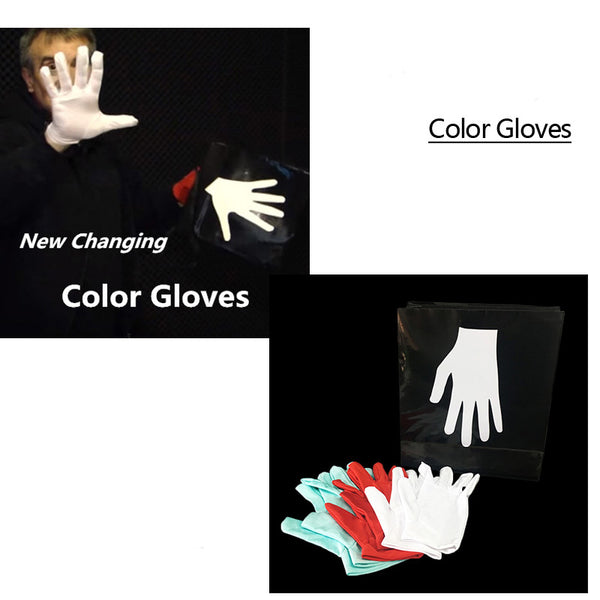 New Changing Color Gloves -- Stage Magic-New Arrival