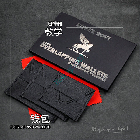 Overlapping Wallets  -- Close Up Magic, Money Magic, Magic Trick-New Arrival