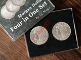 Four in One Morgan Dollar Set-- Close Up Trick Magic, Coin Magic-New Arrival