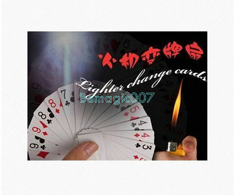 Lighter To Card Fan -  Card Trick Magic - Bemagic